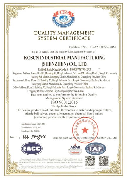 KOSCN Industrial Manufacturing (Shenzhen) Co., Ltd.